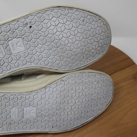 Veja Shoes Womens 10 Campo Leather Sneakers White Gray Comfort Casual Minimalist - Picture 8 of 11